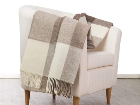 Plaid in lana • ISEO Crema