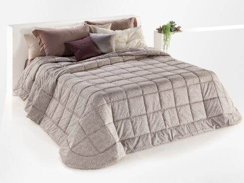 Trapunta Invernale Singola in piuma • AURORA Pietra - PRONTA CONSEGNA - PEZZO UNICO