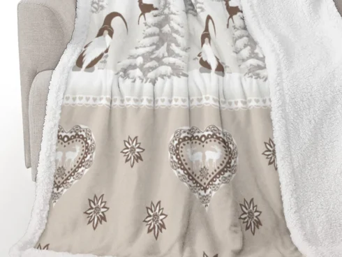 Plaid agnellato • FIABA Tortora