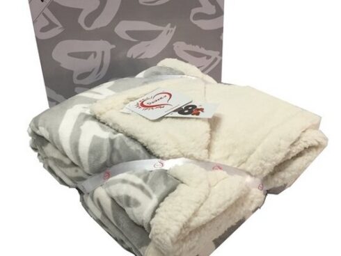 Plaid agnellato • HEARTS Grigio