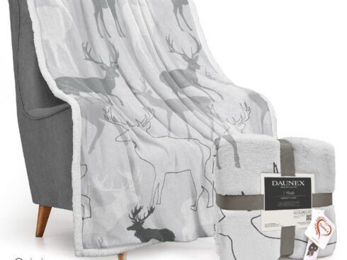 Plaid agnellato • ROCHER Grigio