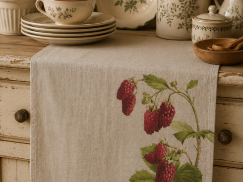 Canovaccio in Puro Lino 100% – LAMPONI